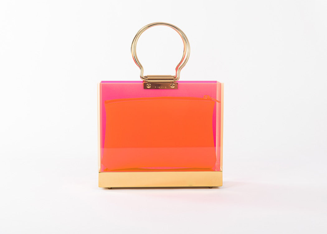 CLASSIC TOTE in Neon Pink/Gold