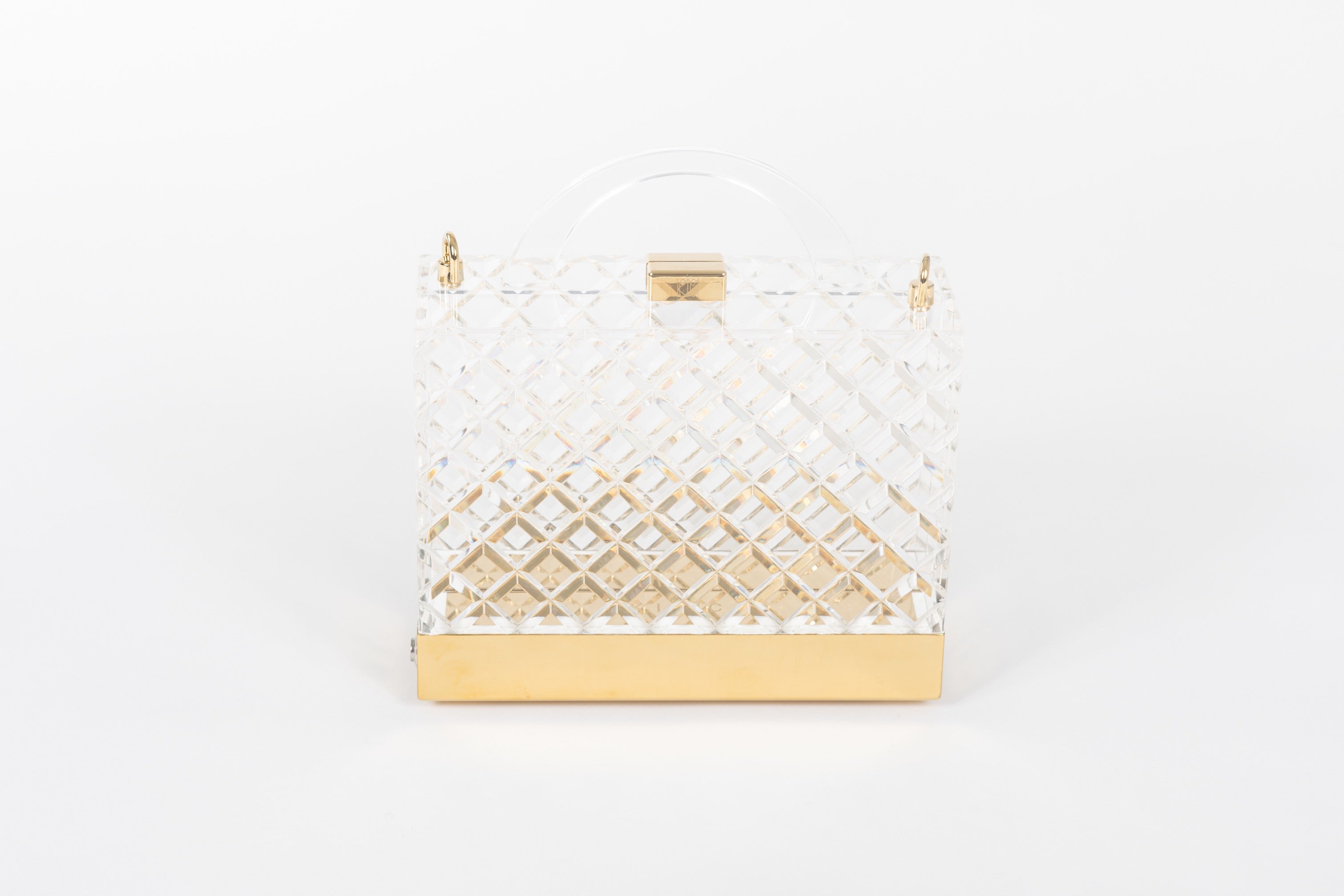 DIAMOND CLUTCH in Crystal/Gold