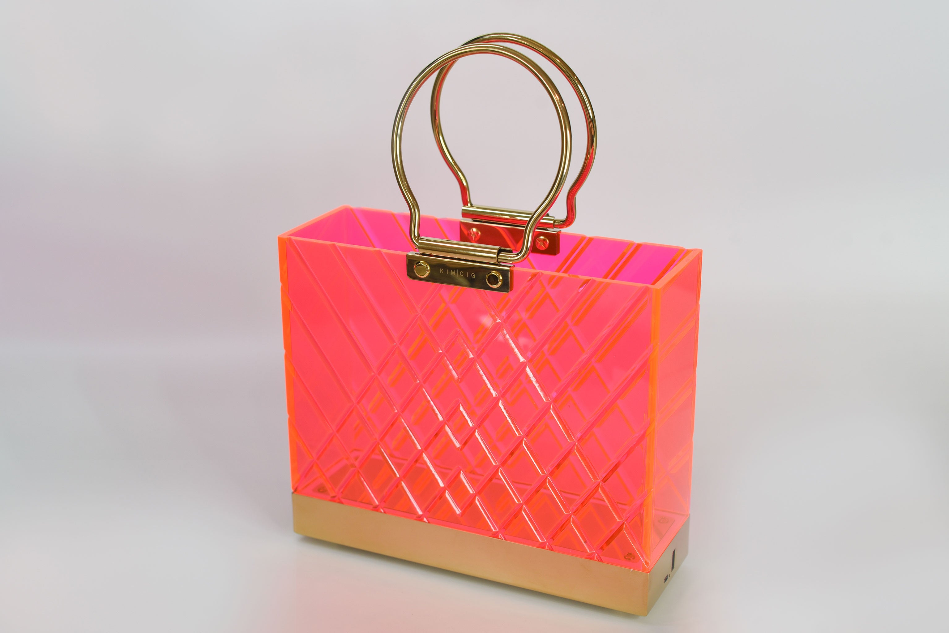 DECO TOTE in Neon Pink Gold 4